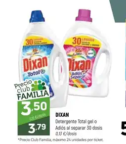 Coviran DIXAN Detergente Total gel o Adiós al separar 30 dosis oferta