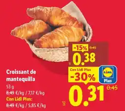 Lidl Croissant de mantequilla oferta
