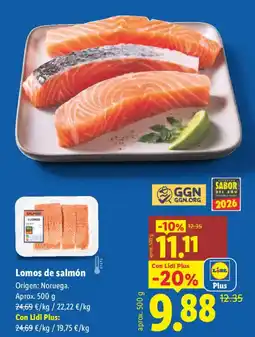 Lidl Lomos de salmón oferta