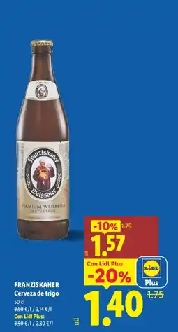 Lidl FRANZISKANER Cerveza de trigo oferta