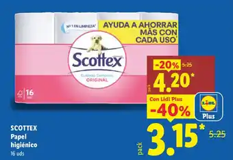Lidl SCOTTEX Papel higiénico oferta