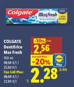Lidl COLGATE Dentifrico Max Fresh oferta