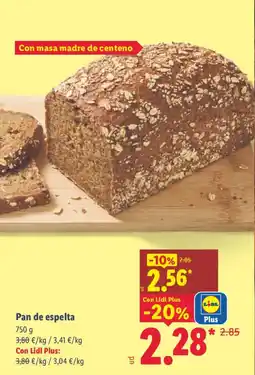 Lidl Pan de espelta oferta