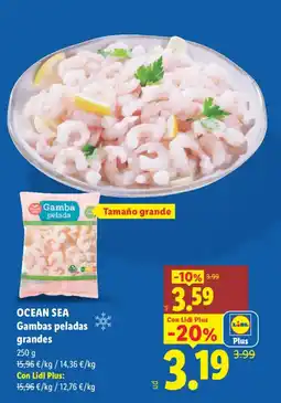 Lidl OCEAN SEA Gambas peladas grandes oferta