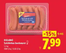 Lidl DULANO Salchichas bockwurst oferta