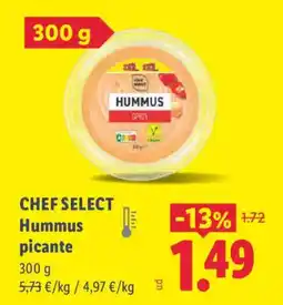 Lidl CHEF SELECT Hummus picante oferta