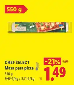 Lidl CHEF SELECT Masa para pizza oferta
