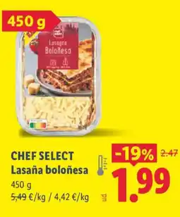 Lidl CHEF SELECT Lasaña boloñesa oferta