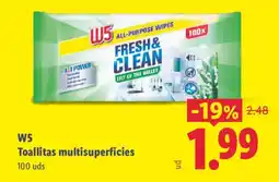 Lidl W5 Toallitas multisuperficies oferta