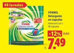 Lidl FORMIL Detergente en cápsulas oferta