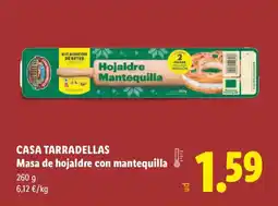 Lidl CASA TARRADELLAS Masa de hojaldre con mantequilla oferta