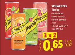 Lidl SCHWEPPES Tónica oferta