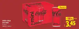 Lidl COCA-COLA Zero mini oferta