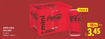 Lidl COCA-COLA Zero mini oferta