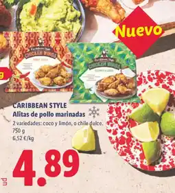 Lidl CARIBBEAN STYLE Alitas de pollo marinadas oferta