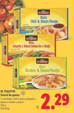 Lidl EL TEQUITO Snack de queso oferta