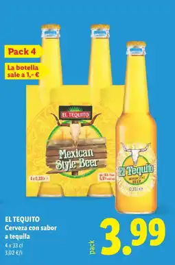 Lidl EL TEQUITO Cerveza con sabor a tequila oferta