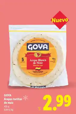 Lidl GOYA Arepas tortitas de maíz oferta