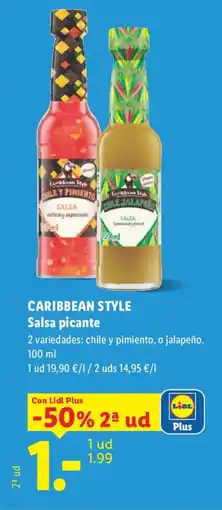 Lidl CARIBBEAN STYLE Salsa picante oferta