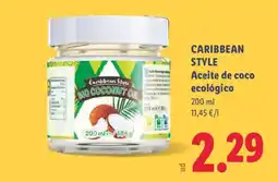 Lidl CARIBBEAN STYLE Aceite de coco ecológico oferta