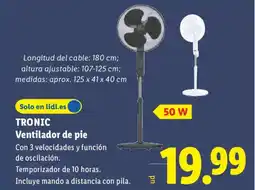 Lidl TRONIC Ventilador de pie oferta