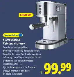 Lidl SILVERCREST Cafetera espresso oferta