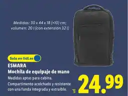 Lidl ESMARA Mochila de equipaje de mano oferta
