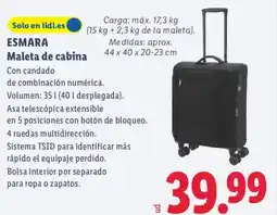 Lidl ESMARA Maleta de cabina oferta