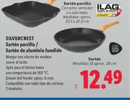 Lidl SILVERCREST Sartén parrilla / Sartén de aluminio fundido oferta