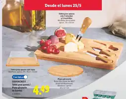 Lidl SILVERCREST Tabla para queso / Plato giratorio de bambú oferta