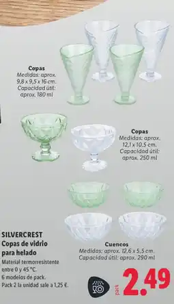 Lidl SILVERCREST Copas de vidrio para helado oferta