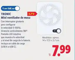 Lidl TRONIC Mini ventilador de mesa oferta