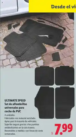 Lidl ULTIMATE SPEED Set de alfombrillas universales para coche de PVC oferta