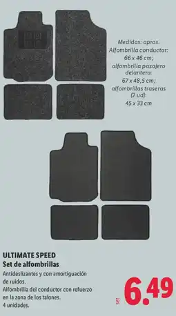 Lidl ULTIMATE SPEED Set de alfombrillas oferta