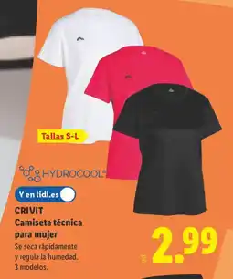 Lidl CRIVIT Camiseta técnica para mujer oferta