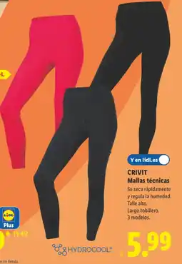 Lidl CRIVIT Mallas técnicas oferta