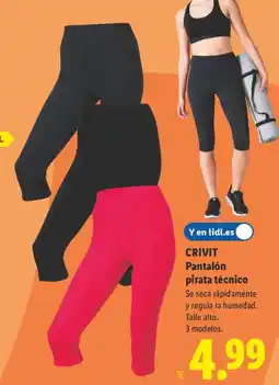 Lidl CRIVIT Pantalón pirata técnico oferta