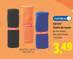 Lidl CRIVIT Toalla de mano oferta