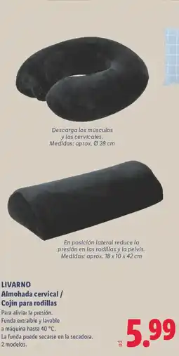 Lidl LIVARNO Almohada cervical/ Cojín para rodillas oferta