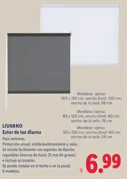 Lidl LIVARNO Estor de luz diurna oferta