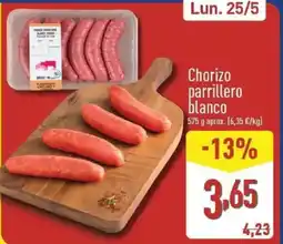 ALDI Chorizo parrillero blanco oferta