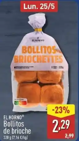 ALDI EL HORNO Bollitos de brioche oferta
