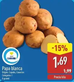 ALDI Papa blanca oferta