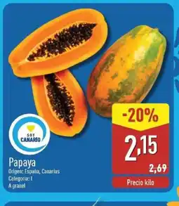 ALDI Papaya oferta