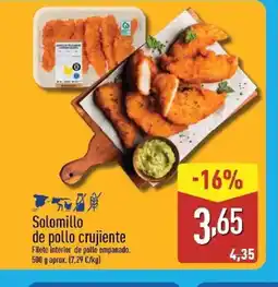 ALDI Solomillo de pollo crujiente oferta