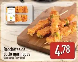 ALDI Brochetas de pollo marinadas oferta