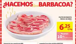 Alcampo Filetes de panceta fresca de cerdo oferta
