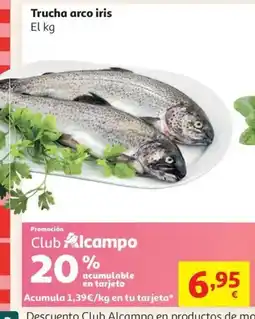 Alcampo Trucha arco iris oferta