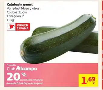 Calabacín granel