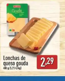 ALDI Lonchas de queso gouda oferta